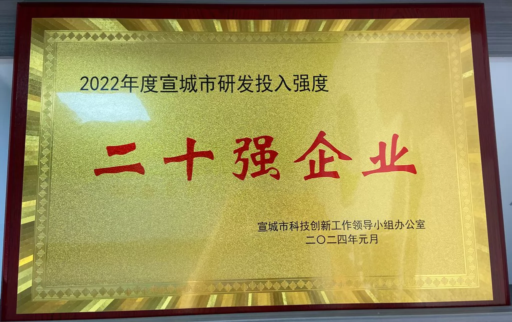 宣城菁科研发投入强度20强企业